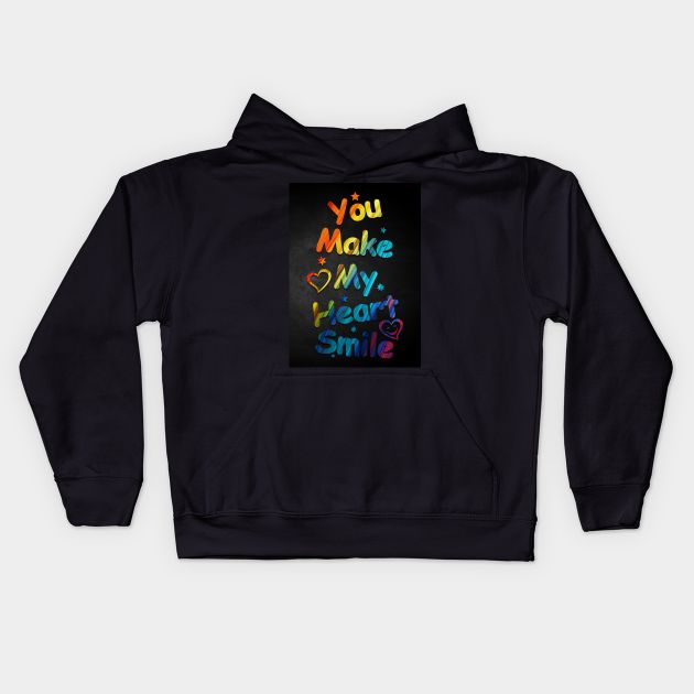 You make my heart smile Kids Hoodie by Durro